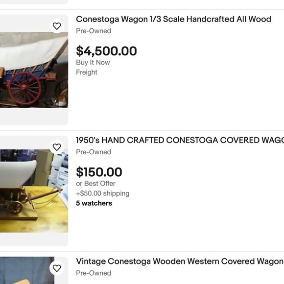 Antique collectable Conestoga Ameeicana Wagons - Picture 10 of 10